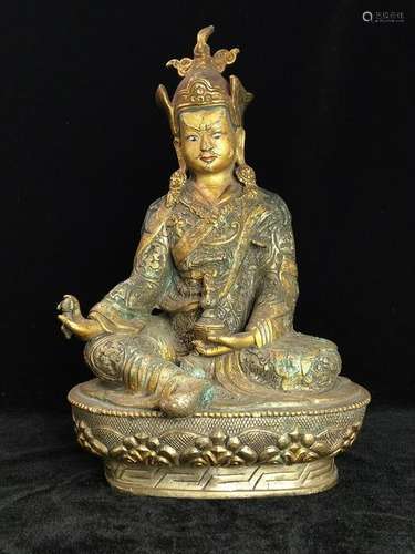 Qing Dynasty Gilt Bronze Seated buddha