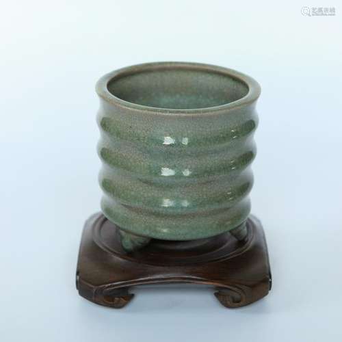 Chinese Northern Song Dynasty RuYao Cylindrical Censer