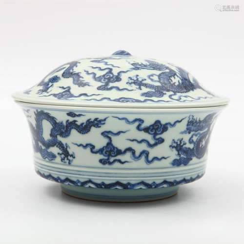 Chinese Ming Style Blue and White Bowl