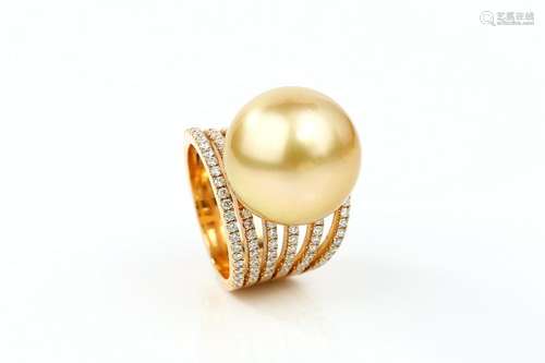 18K The PhilippinesGold  Pearl Ring