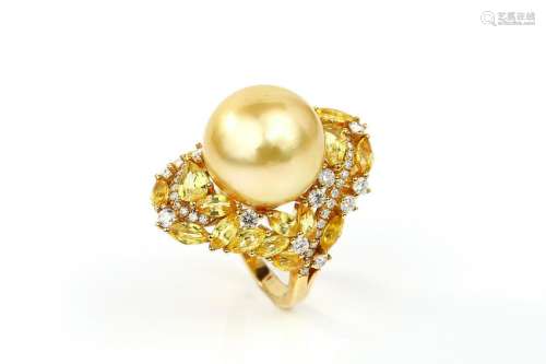 18K The PhilippinesGold  Pearl Ring