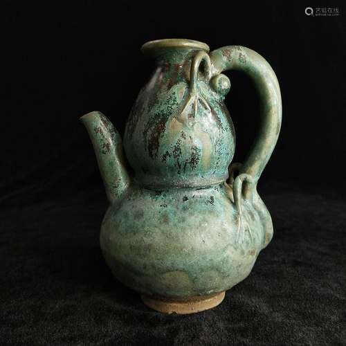 Chinese Qing Dynasty  Shiwan Kiln Water Gourd