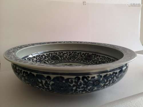 Qing Dynasty blue and white plate