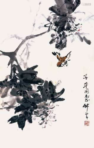 穆仲芹（1906-1990）  花鸟 设色纸本 镜片