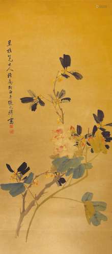 张兆祥（1852-1908）  花卉 设色纸本 镜心