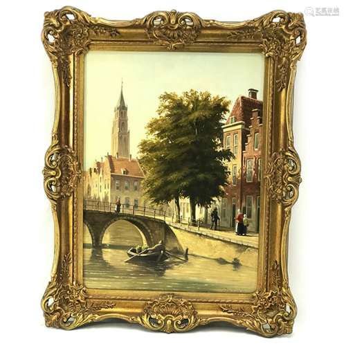 A FRAMED PAINTING OF COLOR PRINT FRAMED BY JAN BEEKHOUT