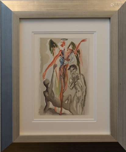 Salvador Dali- Original Color Woodcut on B.F.K. Rives Paper 