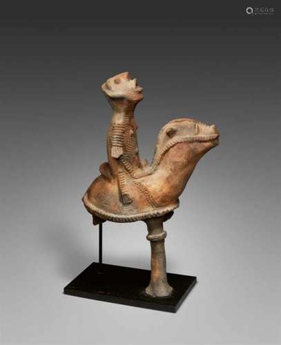 DAKAKARI TERRACOTTA HORSE AND RIDER