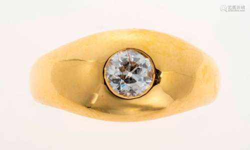 Centered gold ring from a diamond of about 0.50 ca…