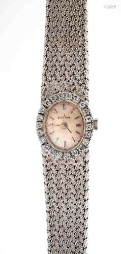 EVIANA Ladies' wristwatch in white gold Silver dia…