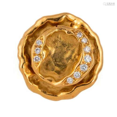 Julia PLANA for ALDEBERT Yellow gold ring centered…