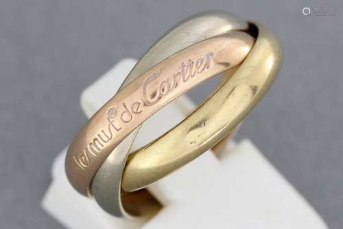 CARTIER Triple gold wedding band in three colours …