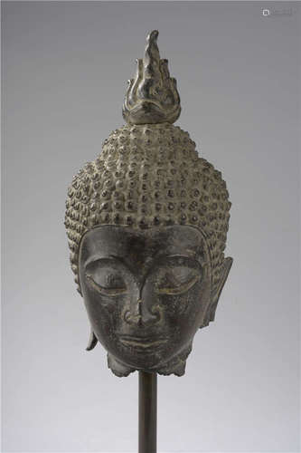 Sukhothai bronze Buddha's head