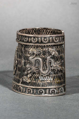 Qing silver chinese bracelet