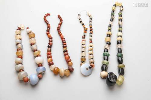 4 Antic stone necklaces