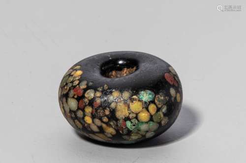 Antic glass bead inlay