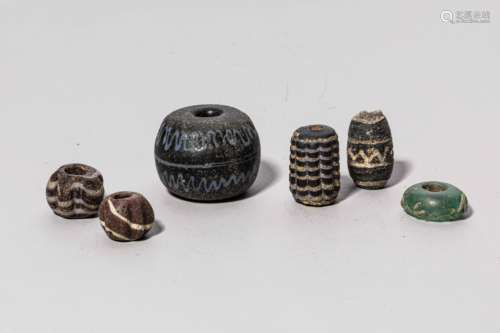 Greek 6 glass beads