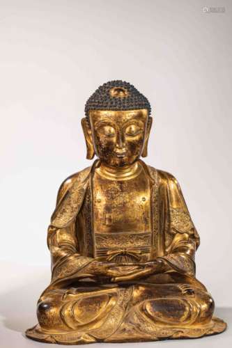 Qing bronze Buddha