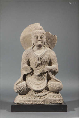 Gandhara stone Maitreya Buddha