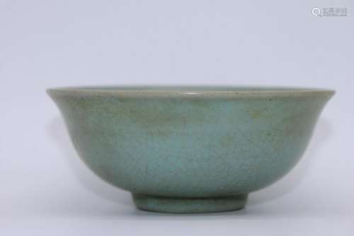Vintage Asian Celadon Porcelain Bowl