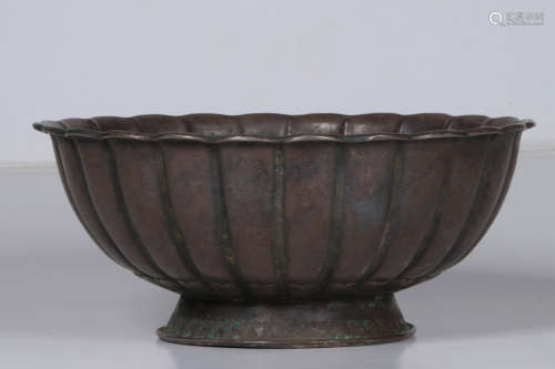 SILVER LOBED BOWL