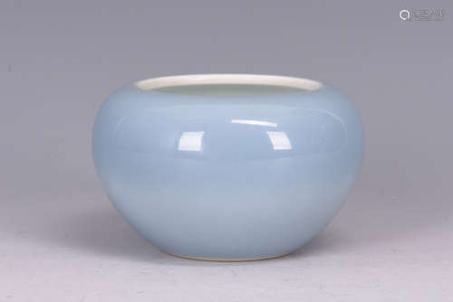 SKY BLUE GLAZED WATER BOWL