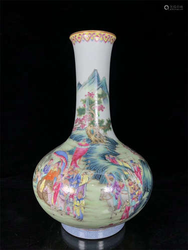 FAMILLE ROSE 'PEOPLE' VASE