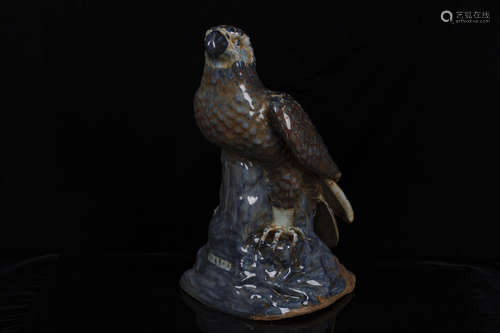 BLUE AND WHITE 'EAGLE' FIGURE