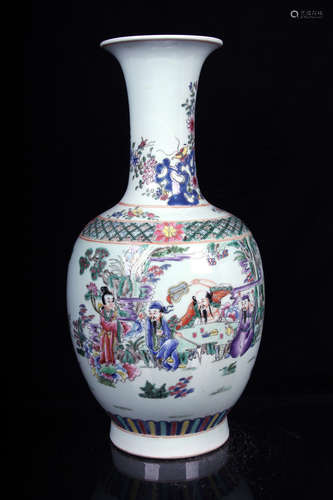 FAMILLE ROSE 'EIGHT IMMORTALS' VASE