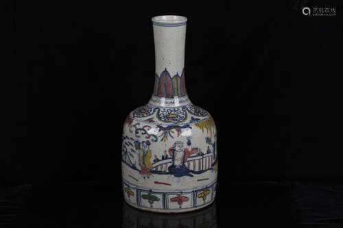 WUCAI 'EIGHT IMMORTALS' VASE