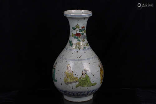 WUCAI 'EIGHT IMMORTALS' VASE