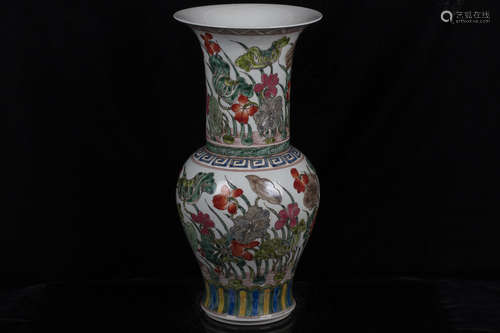 WUCAI 'LOTUS FLOWERS' VASE