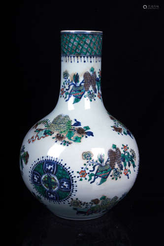 DOUCAI 'FLOWERS' VASE, TIANQIUPING