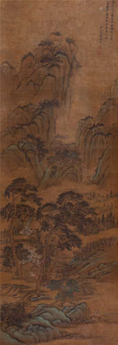 王翚 （款）  桃园仙境图 立轴 绢本