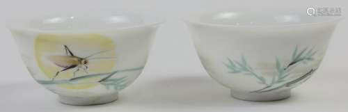 (lot of 2) A Pair of Chinese Porcelain Bowls Painted
