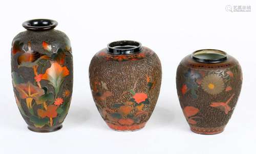 Japanese Totai Cloisonne Vases