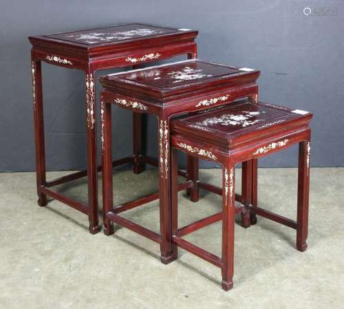 (lot of 3) Chinese Nesting Tables