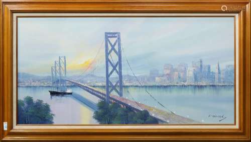 Painting, View of San Francisco and the Bay Bridge