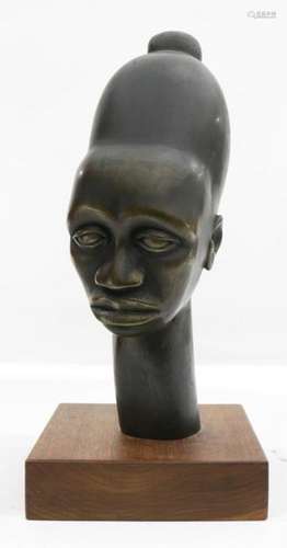 Sculpture, African Woman with Bun