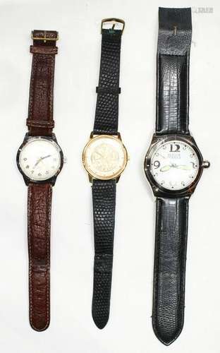 (Lot of 3) Metal wristwatches