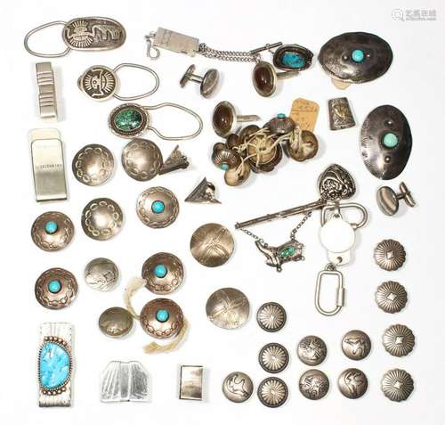 Collection of Native American multi-stone, sterling