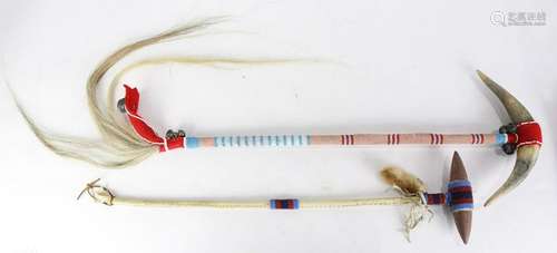 (lot of 2) Native American beaded dance/ceremonial