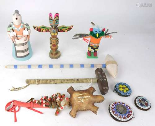 (lot of 9) Assortment of Native American decoratives