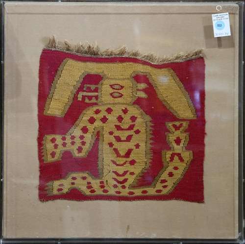 Figural coptic textile, South American