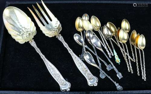 (lot of 8) Whiting Dresden sterling silver salad