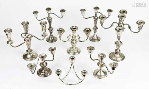 (lot of 8)  Assembled group of (7) sterling weighted