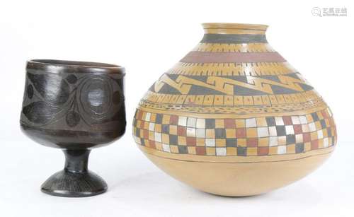 Large Modern Native American pottery jar