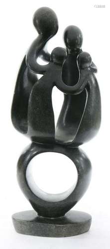 Shona style abstract figural stone sculpture