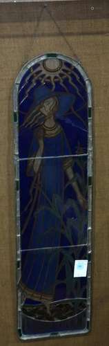 Stained glass panel depicting Persephone