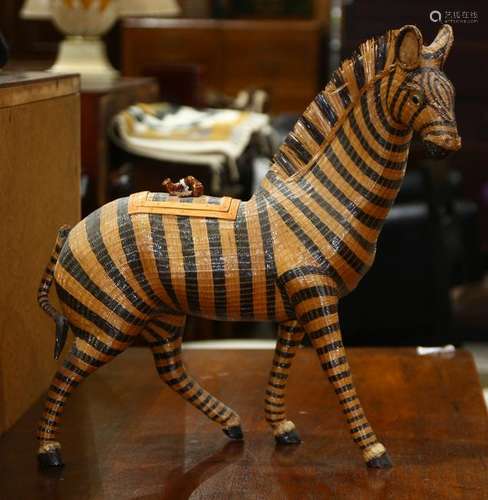 Polychrome horse sculpture